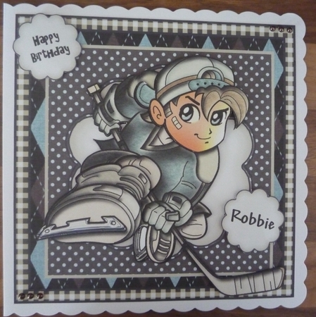Ice Hockey Card Front Kit by Maida Blades
