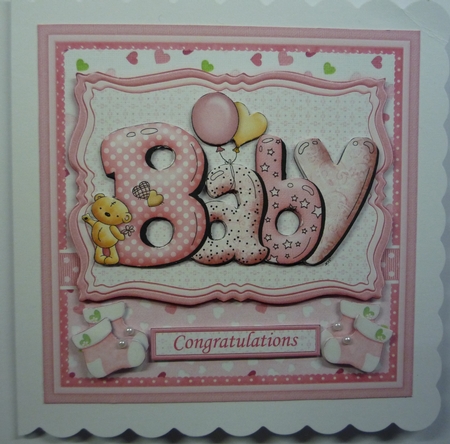 Bubble Baby Girl 7.5 Decoupage Mini Kit by Maida Blades