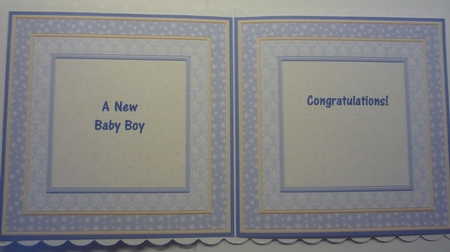 New Baby Boy Elephant 8x8 Decoupage Mini Kit & Birthday Ages by Maida Blades