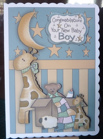 New Baby Boy Stars and Stripes Topper by Maida Blades
