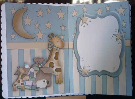 New Baby Boy Stars and Stripe Blank Insert by Maida Blades