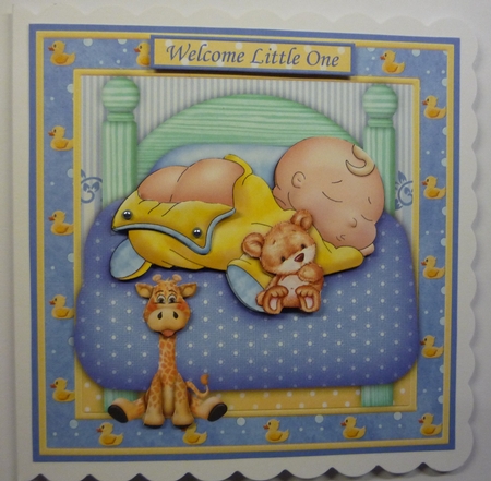 Cheeky Baby Boy 8x8 Decoupage Mini Kit by Maida Blades
