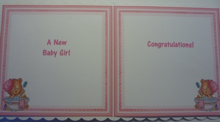 BATH TIME BABY GIRL 8x8 Decoupage & Insert Mini Kit by Maida Blades