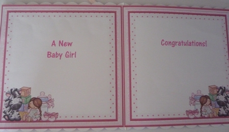 GIRLS STUFF NEW BABY GIRL 8x8 Decoupage & Insert Mini Kit by Maida Blades