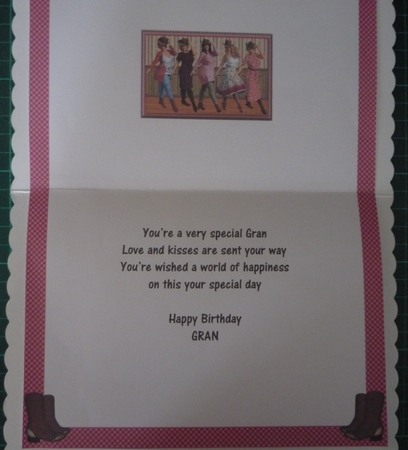 Line Dancing Ladies 3 INSERT for 7 x 5 card by Maida Blades