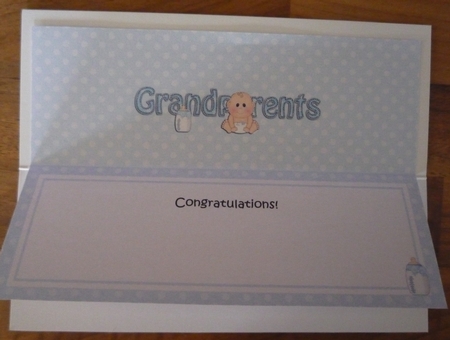 Large DL TO THE PROUD NEW GRANDPARENTS insert by Maida Blades