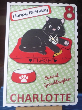 Louie the cat decoupage by Maida Blades