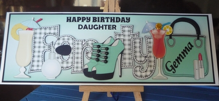 Special Birthday FORTY large dl by Maida Blades