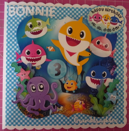 Baby Shark 7x7 Card Front & Insert Mini Kit by Maida Blades