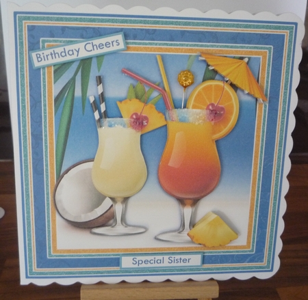 COCKTAIL CHEERS 7.5 Decoupage & Insert Kit All Occasions by Maida Blades