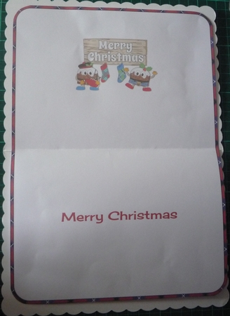 Crazy Scottish Christmas Pudding with big sign CHRISTMAS decoupage insert by Maida Blades