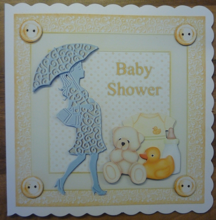 300dpi 6x6ins Topper and Decoupage - Baby Shower - Lemon by Maida Blades