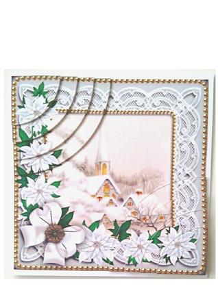 Ic Church Poinsettia 6in Duo Corner Stacker by Mandy Alexander