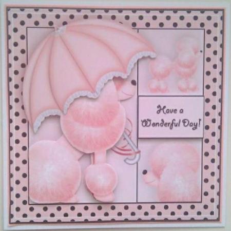 Fifi Fantastic 5x5 Decoupage in Peach by Mandy Alexander