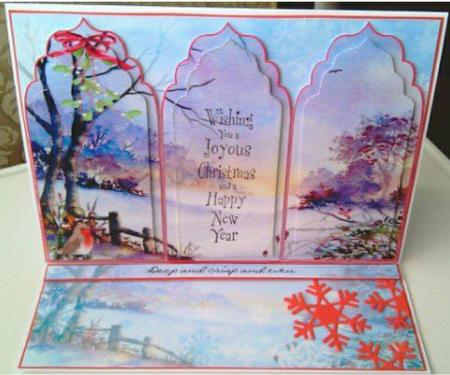 Winter Sunrise Background Sheet by Mandy Alexander