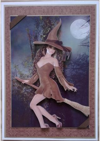 Night Rider in Brunette A4 Card Topper by Mandy Alexander