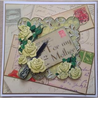 Lemon Roses for My Mother Postcard Step by Step by Mandy Alexander