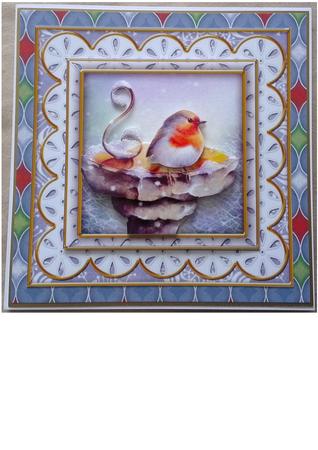 Red Robin Anglise 5in Scalloped Side Stacker by Mandy Alexander