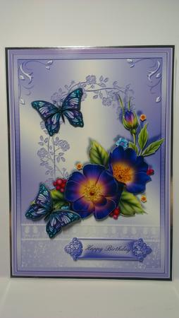 Beautiful Purples Flora in Shimmering Frame by Mandy Alexander