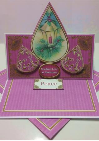 Pink Lantern Love at Christmas Teardrop Trio Kit by Mandy Alexander