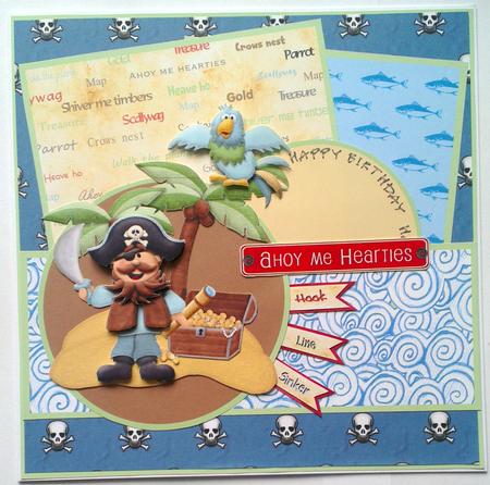Pirate Skull and Crossbones - Blue Featured Gallery Photo