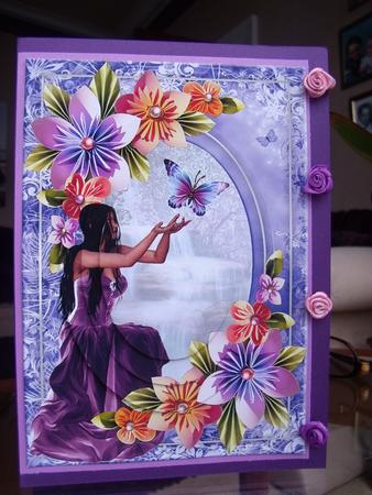 Lady Butterfly - Oval Pyramid by mandy goody