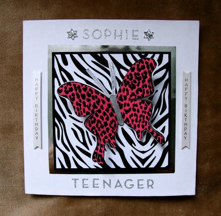 Animal Print Butterfly Hot Pink by Mandy Freeman