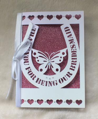 Bridesmaid Thank You Wedding Card - Cutting Machine File by Mandy Freeman