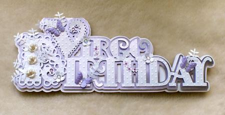 Scalloped Layered Virgo Birthday Card by Mandy Freeman