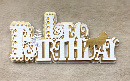 Scalloped Leo Birthday Card by Mandy Freeman