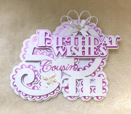 Scalloped Layered 50th Card & Topper Set by Mandy Freeman