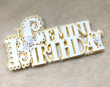 Scalloped Layered Gemini Birthday Card by Mandy Freeman