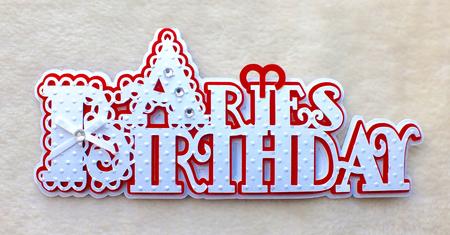 Scalloped Layered Aries Birthday Card by Mandy Freeman