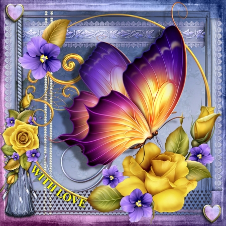 Cu 5 Floral Backing Papers by Mandy Kirby