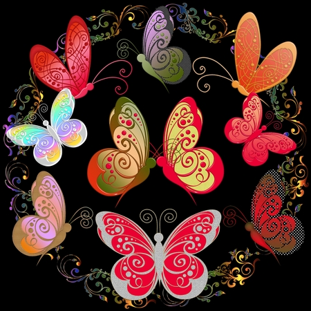 Butterflies Themed Layered Templates pkg 3 by Mandy Kirby