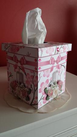 Roses & Candles Tissue Box Cover by Mandy Kirby