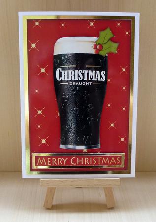 Mine's a Pint for Christmas Cut and Fold (red) by Mandy Sullivan