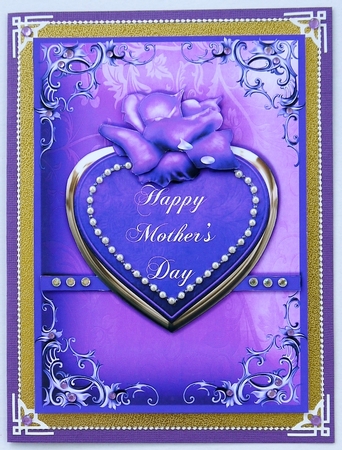 Ornate Mothers Day Card Front by Margaret Dittmann