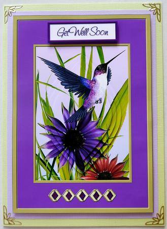 Purple Greetings Sheet by Margaret Dittmann