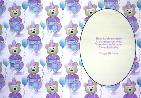 Age 2 Birthday Bears Insert by Margaret Dittmann