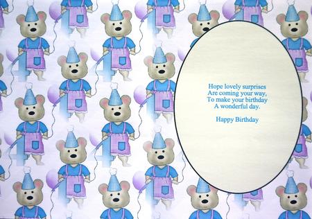 Age 4 Birthday Bear Insert by Margaret Dittmann