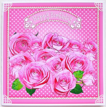 Pretty Roses Quick Cut and Fold Card by Margaret Dittmann