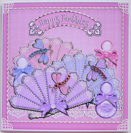 Perfume N Fans Quick Cut and Fold Card by Margaret Dittmann