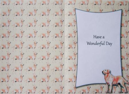 Labrador Retriever Insert with Message (cream) by Margaret Dittmann
