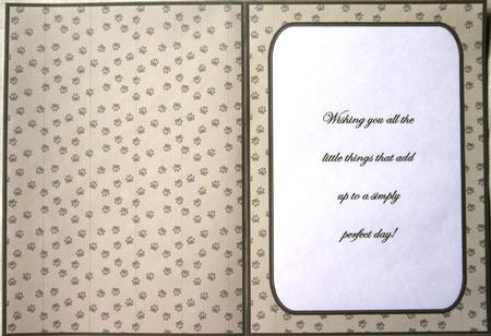 Paw Print Insert with Verse by Margaret Dittmann