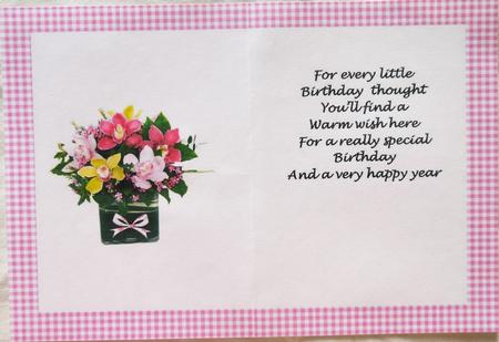 Orchids for You-insert Cut N Fold 5x7 Card by Margaret Dittmann