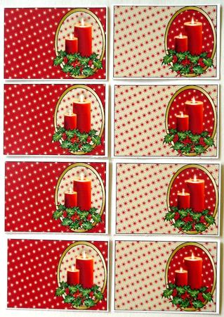 Christmas Candles Gift Tags by Margaret Dittmann