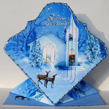Christmas Church Diamond Top by Margaret Dittmann