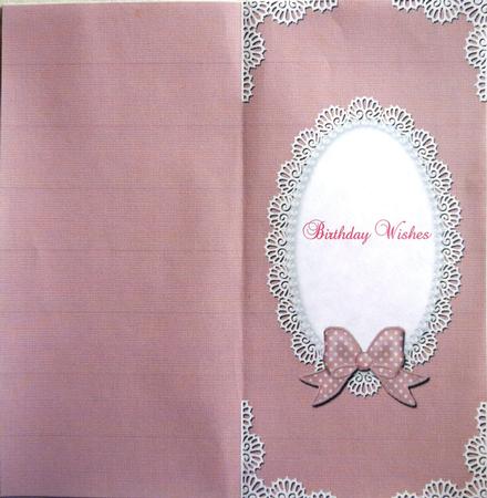 Dl Pearls and Lace Card Front or Insert by Margaret Dittmann