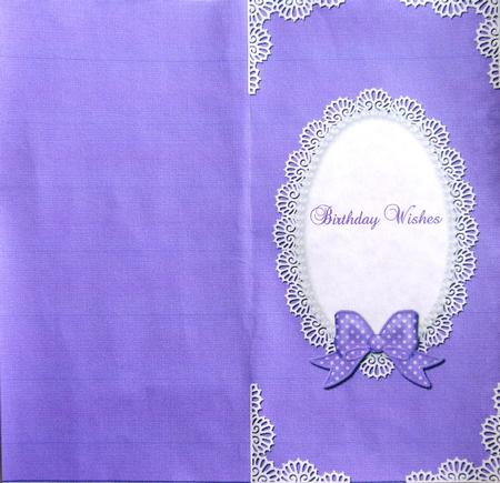 Dl Pearls and Lace Card Front or Insert by Margaret Dittmann